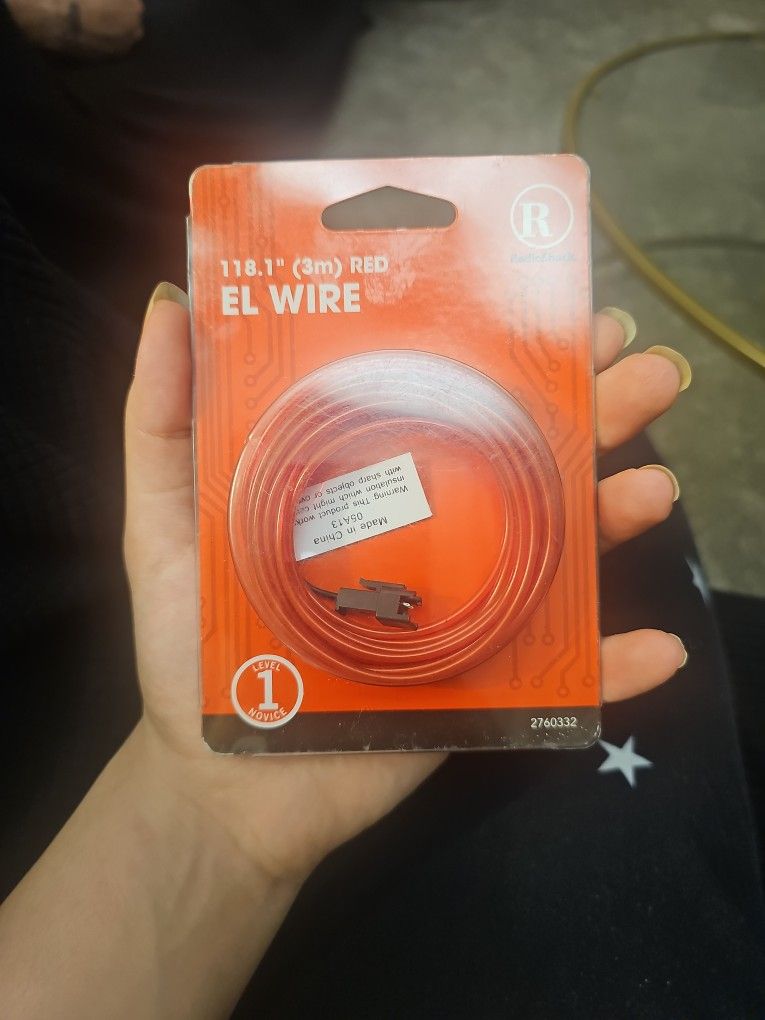 RadioShack EL Wire 118.1" 3m Red 0.09 width
