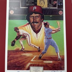 Mike Schmidt Ron Lewis Print Signed/Autographed 741/1500
