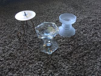 Various Pillar Candle Holders