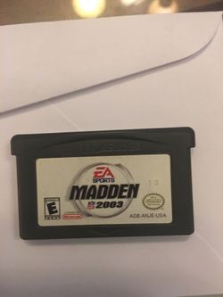 Nintendo gameboy advance madden 03
