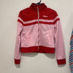 Wilson Tennis jacket f21, Pink/red, Small