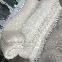 Elegant Chaise Sofa Cream White Color 