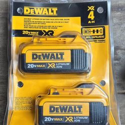 DeWalt 20V MAX XR 4.0Ah Lithium-Ion Battery 2-Pack (Model DCB204-2)