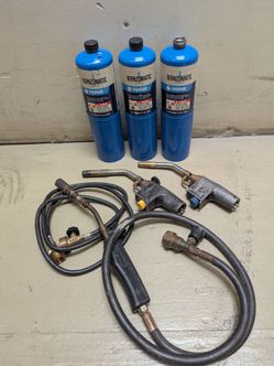 Plumbing / HVAC Torch Tool Set with Hoses & Attachments
