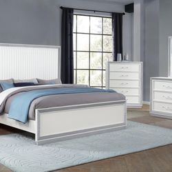 4 PC BEDROOM SET NEW IN BOX (MATTRESS AND CHEST SOLD SEPARATELY)
