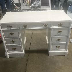 Wood desk/makeup vanity