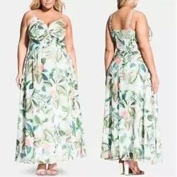 City Chic Floral Maxi Dress