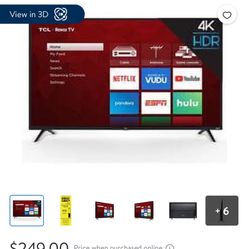 TLC ROKU TV 43’ Electronic Like New