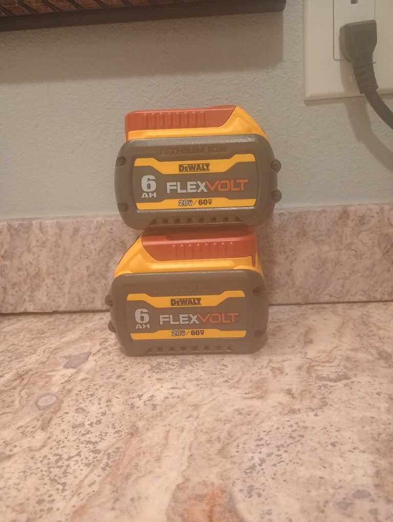 New Dewhalt 6ah Flex Batteries