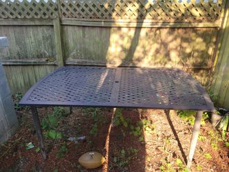 Outdoor steel table