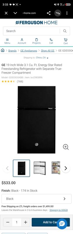 GE 19" Compact Refrigerator w/ Freezer - Brand New in Box