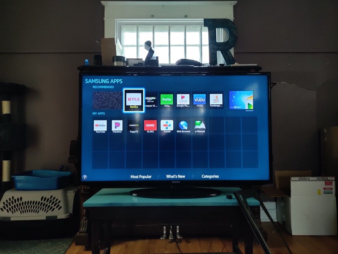 55" Samsung Smart Tv W/ Remote And Roku