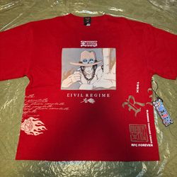 Civil Regime x One Piece Ace Shirt - Size L