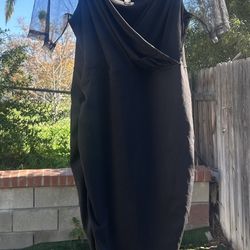 Black Dress with Sheer Sleeves