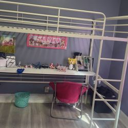 Full-size Bunk bed With Desk‼️
