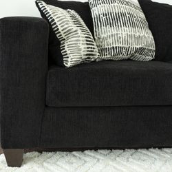 Venus Black RAF Chaise Sectional /couch 