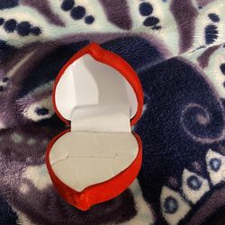 Red Velvet Heart ❤️ Ring Case 