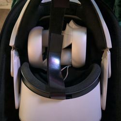 Meta Quest 2 With Controllers, Case, and Upgraded Head strap 