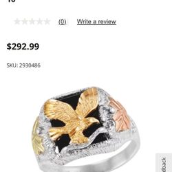Real Gold Men’s Eagle Ring 