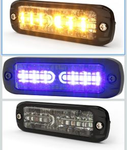 ECCO LED 6 High-Intensity Directional LEDs Amber 0.85 amps 12V 24V Multi-Mount Waterproof Warning Light Construction Caution Lights with HINVII techno