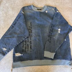 ZARA MEN DENIM SWEATSHIRT