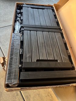 New 270 gallon resin locking deck box