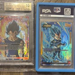Dragon Ball Vegeta Graded Cards PSA 10 + Beckett Pristine 10 Bundle
