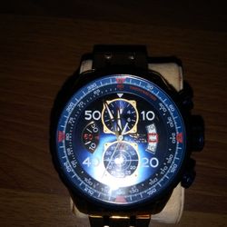 Invite Gold And Blue Chrome Watch