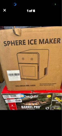 12.6 in. 22 Ibs. Whiskey Ball Shaped Cocktail Ice Portable Countertop Ice Maker in Black with Auto-Cleaning