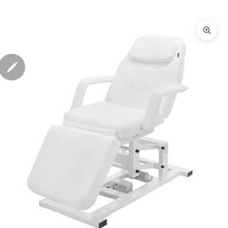 Hydraulic White Facial Bed