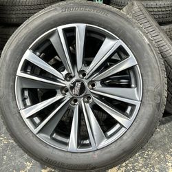 22” OEM CADILLAC ESCALADE WHEELS BRIDGESTONE 275/50R22 YUKON TAHOE  All brand new no damages . WITH SENSORS   Bridgestone Alenza, tires 275/50/22 100%