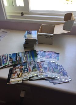 Upper deck football and baseball cards