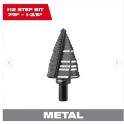 Milwaukee - 7/8 in. - 1-3/8 in. #12 Black Oxide Step Drill Bits (5-Steps)