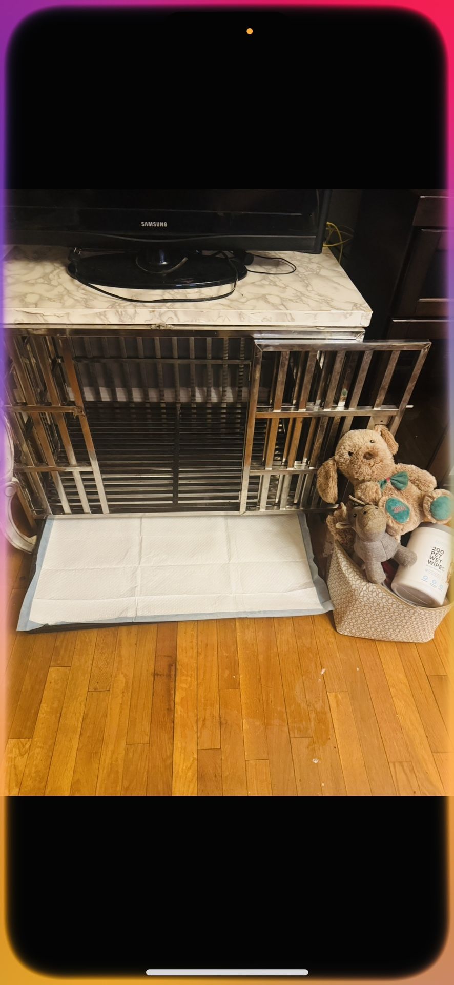 Dog Cage and Toys