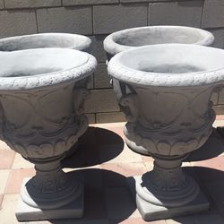 New Flower Pots Made Out Of Cement 