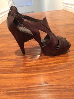 All Saints dark brown platform shoes