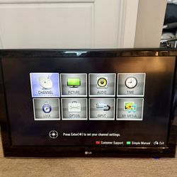 42” LG Flat Screen TV —PERFECT FOR COLLEGE DORM!