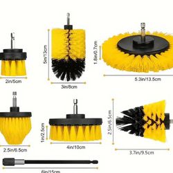 NEW 7pcs/set, Drill Brush Attachment Set, Power Scrubber Wash Cleaning Brushes