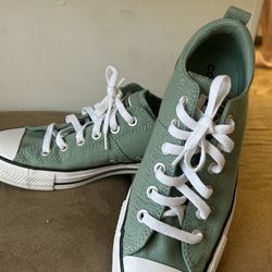 Green Converse Like New!