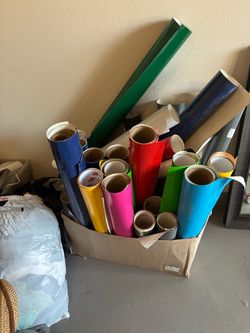 Bulk Lot of Vinyl Rolls Assorted Colors