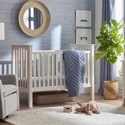 Pottery Barn Complete Nursery Set: Kendall Crib with Conversion Kit & 2-in-1 Mattress