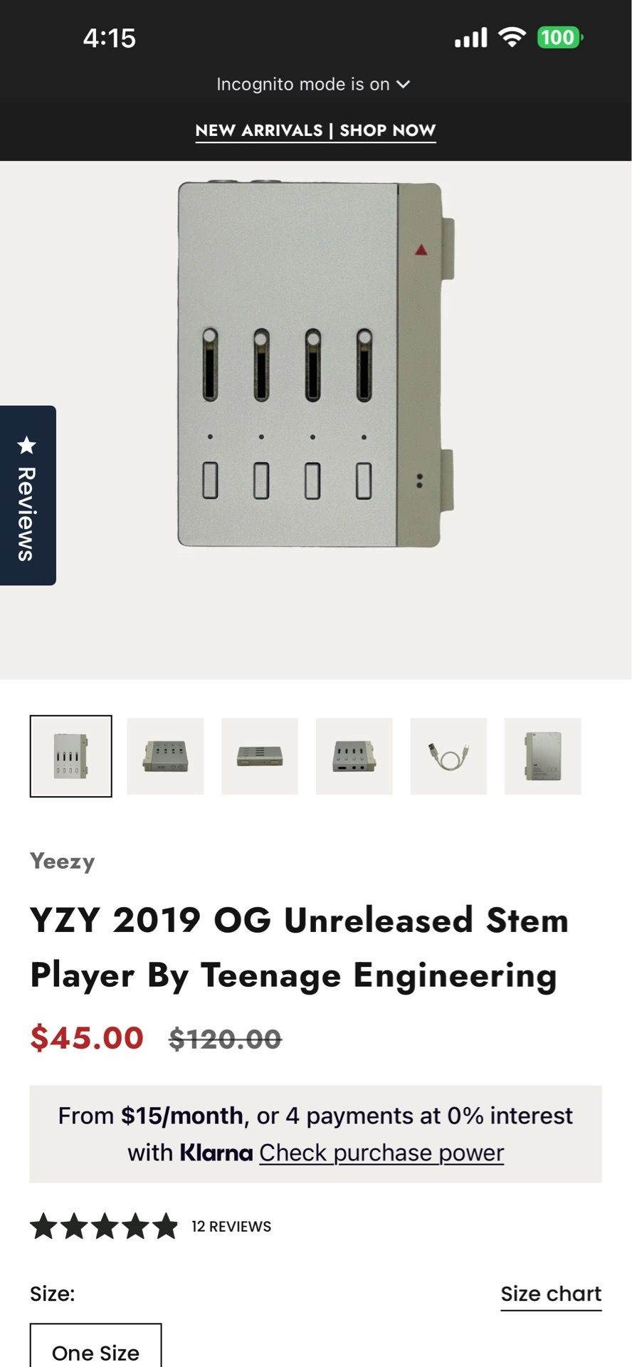 YZY OG Unreleased Stem Player By Teenage Engineering