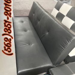 Sofa Couch Futon Negro Convertible Cama 