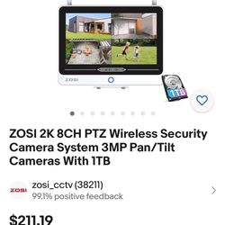 Zoosi 24/7 Rec. Home Security System 