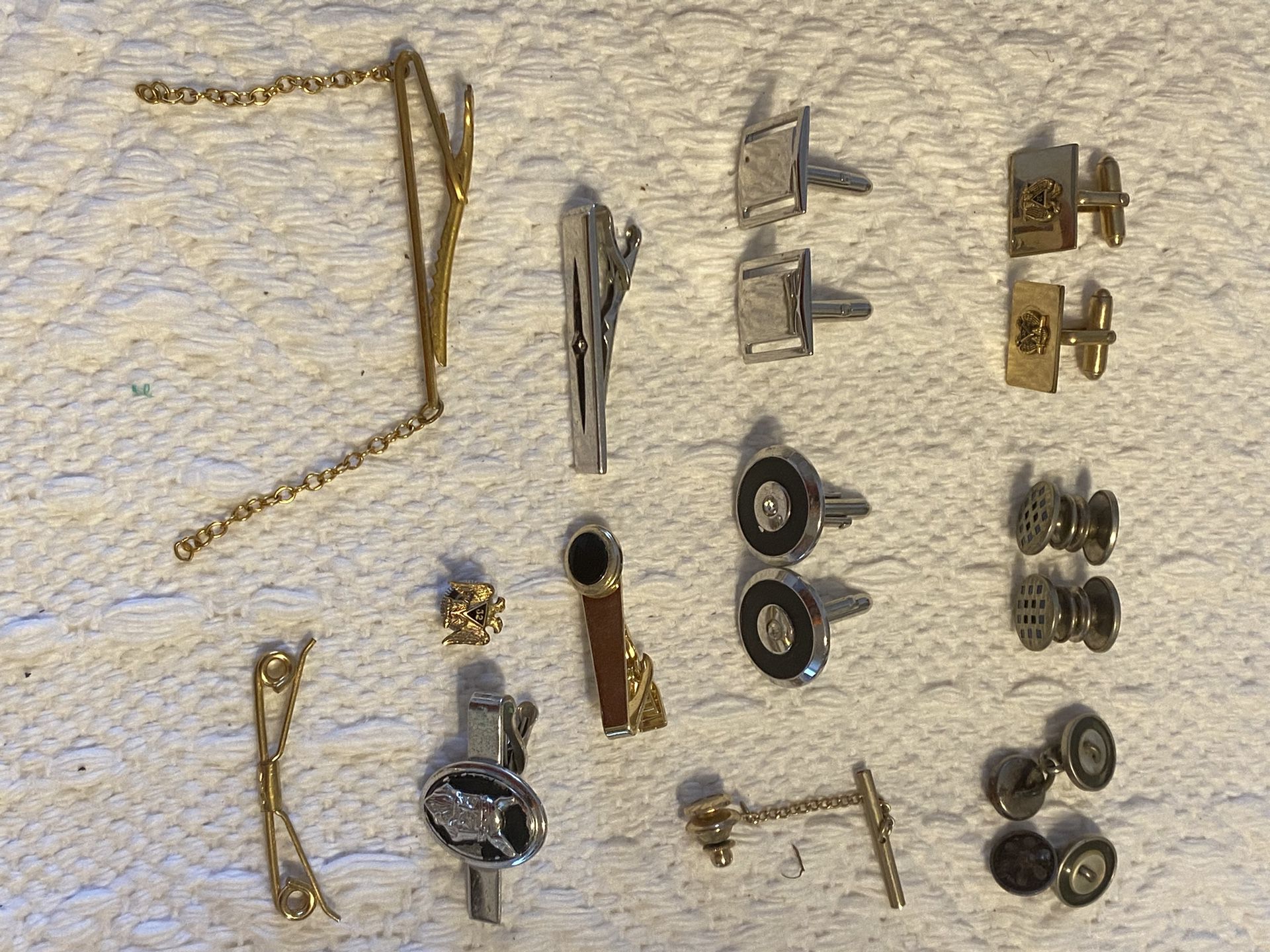 Very old cuff links and tie pins