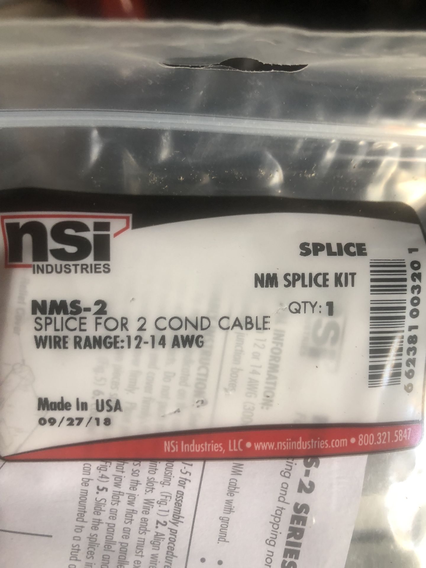NSI NMS-2 Splice Kit $12.00 Each