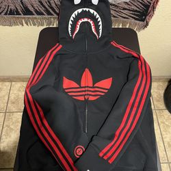 Bape X Adidas Hoodie Size Mens Small Worn 1x  Authentic