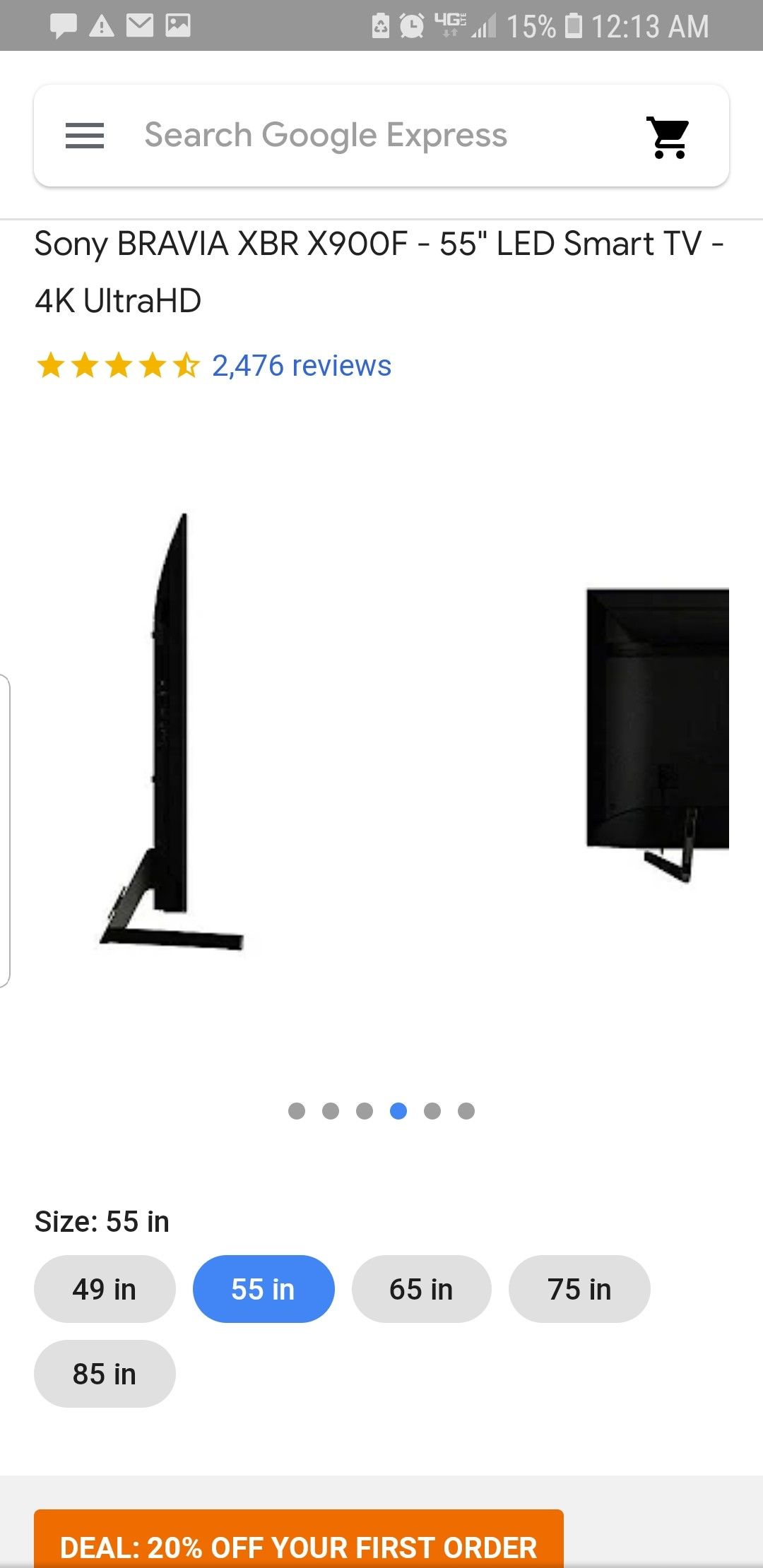 Sony XBR55X900F 55-Inch 4K Ultra HD Smart LED TV (2018 Model