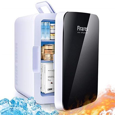 The Firares Rapid Cooling 10 Liter/12 Can Mini Fridge for Bedroom, Protable Skincare