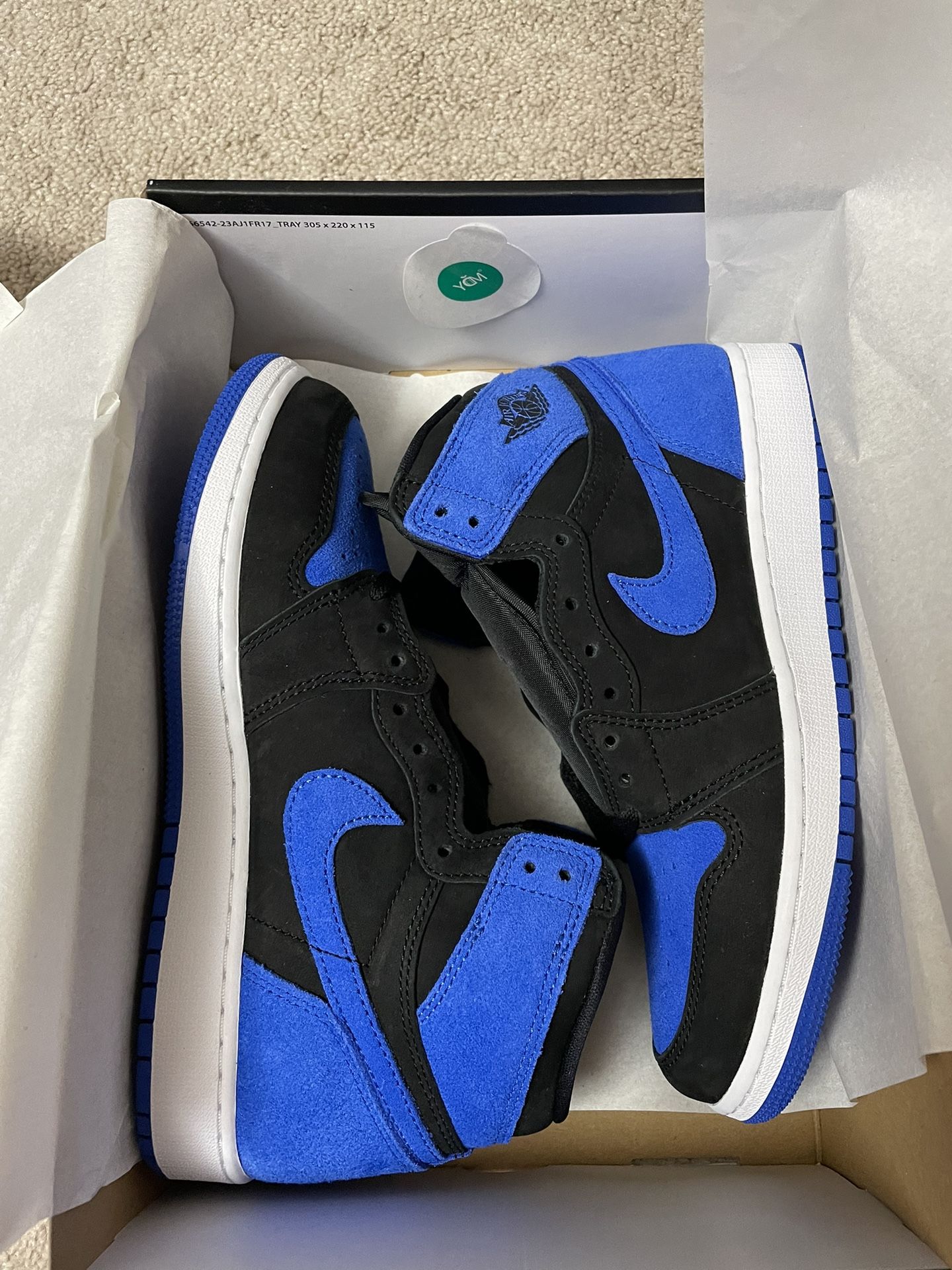 Nike Jordan 1 Retro High OG Reimagine Royal Blue Size 6.5y